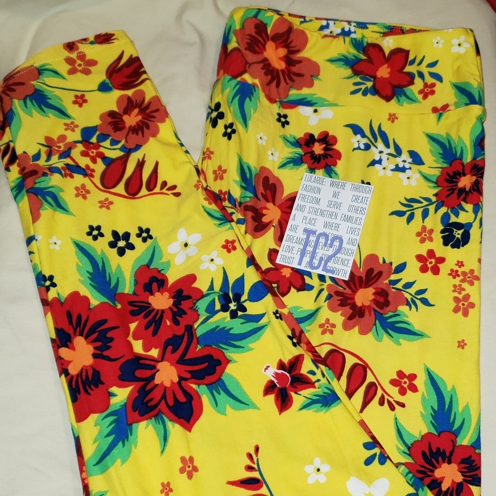LULAROE TC2 FLORAL LEGGINGS